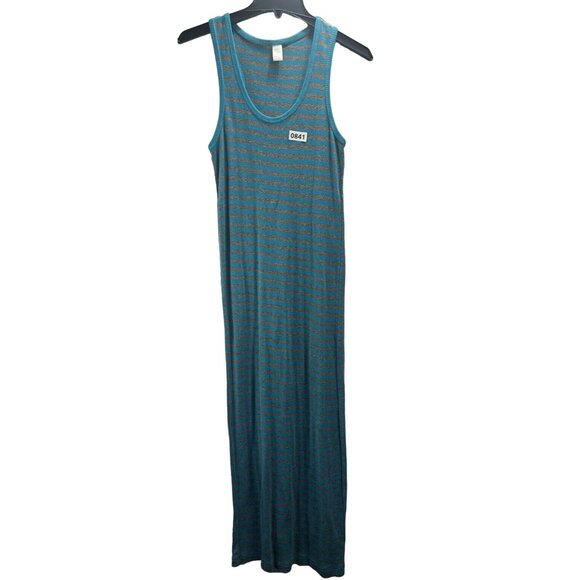 West Loop Women’s Striped Long Dress Size S Color Blue Gray - Picture 1 of 9